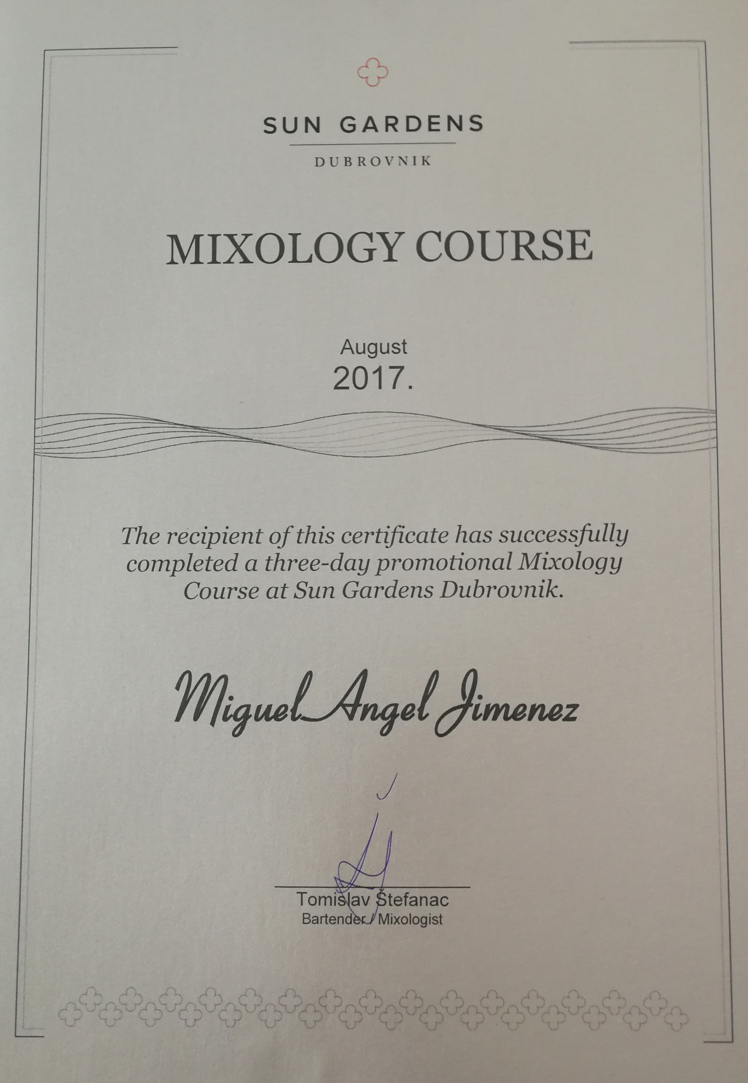 Mixology Course